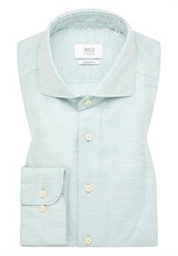 Linen Shirt Twill Langarm türkis