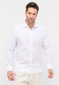 Linen Shirt Twill Langarm weiß