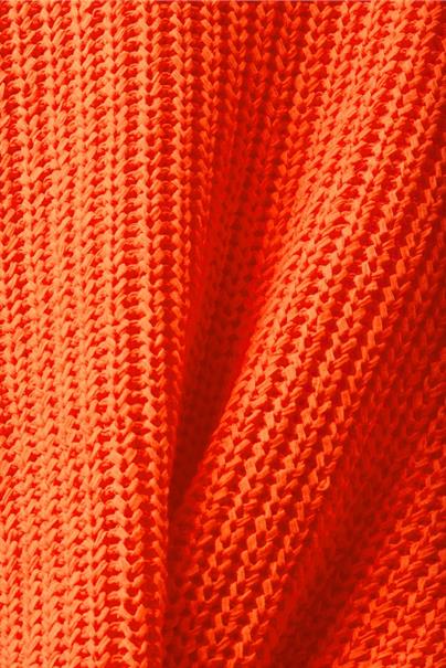 Locker gestrickter Cardigan orange red
