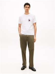 Logo Embroidery Jersey Crew Neck T-Shirt white