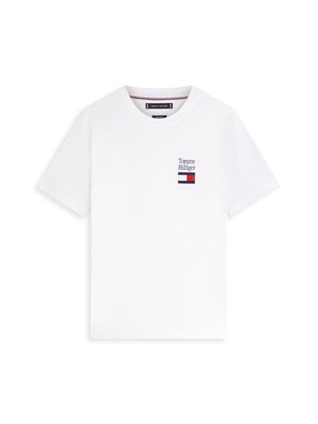 Logo Embroidery Jersey Crew Neck T-Shirt white