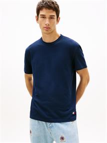 Logo Slim Waffle Knit T-Shirt dark night navy