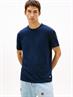 Logo Slim Waffle Knit T-Shirt dark night navy