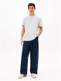Logo Slim Waffle Knit T-Shirt ice grey heather