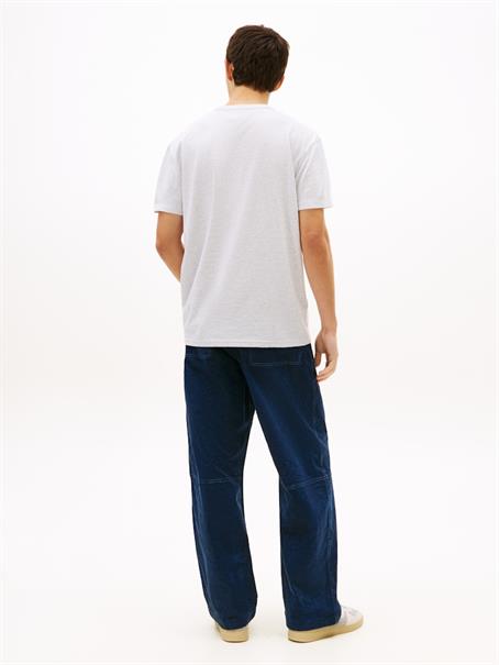 Logo Slim Waffle Knit T-Shirt ice grey heather
