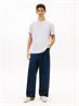 Logo Slim Waffle Knit T-Shirt ice grey heather