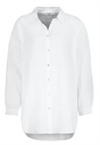 Long-Bluse white
