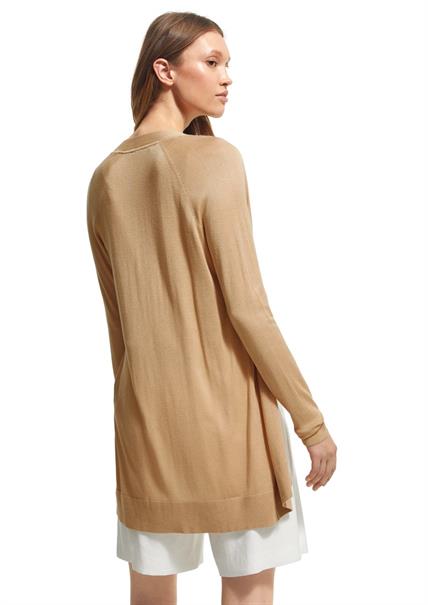 Long-Cardigan braun