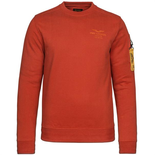 Long sleeve r-neck brushed sweat ketchup