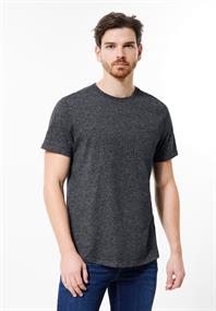 Long T-Shirt mit Brusttasche anthracite grey melange