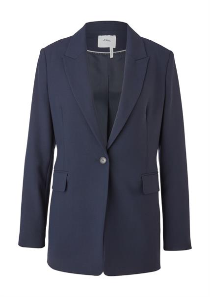 Longblazer aus Viskosemix blau