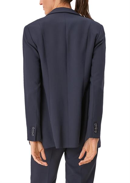 Longblazer aus Viskosemix blau