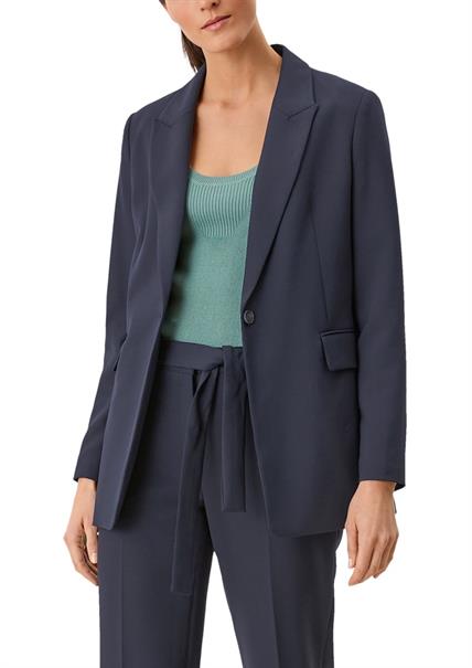 Longblazer aus Viskosemix blau