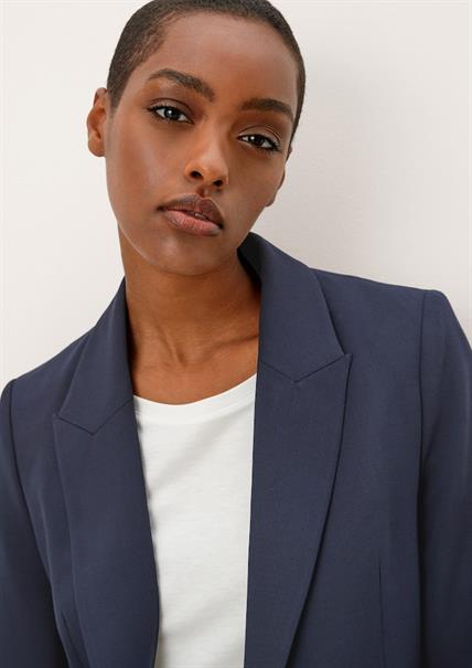 Longblazer aus Viskosemix blau
