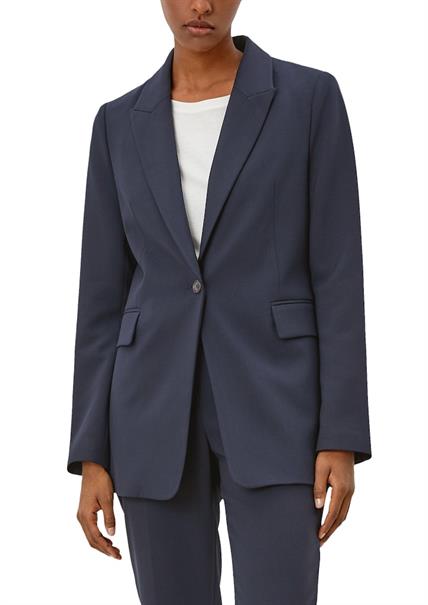 Longblazer aus Viskosemix blau