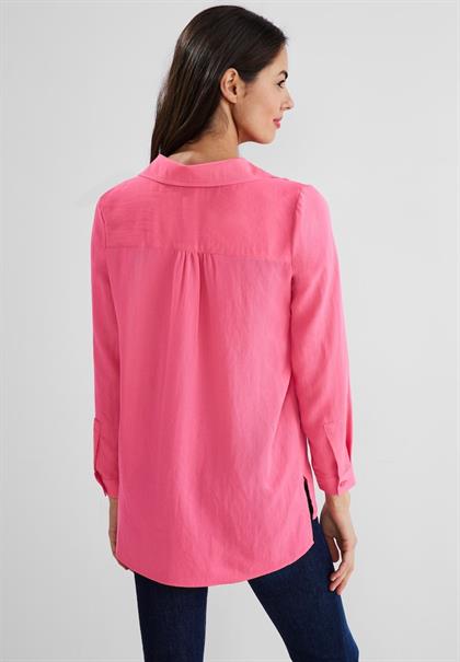 Longbluse mit Hemdkragen berry rose