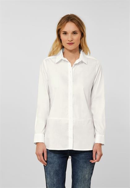 Longbluse mit Knopfleiste vanilla white