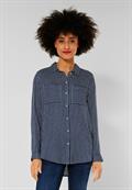 Longbluse mit Streifenmuster grey blue