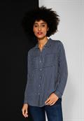 Longbluse mit Streifenmuster grey blue