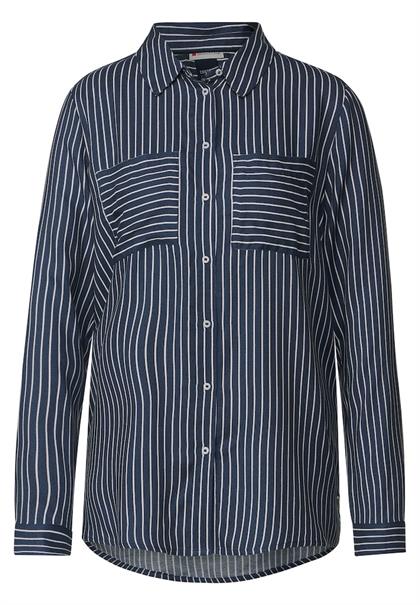Longbluse mit Streifenmuster grey blue
