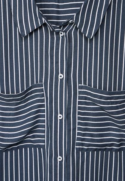 Longbluse mit Streifenmuster grey blue