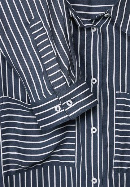 Longbluse mit Streifenmuster grey blue