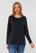 Longshirt in Seidenoptik black