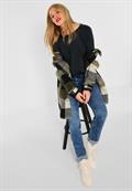 Longshirt in Seidenoptik black
