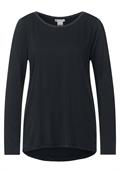 Longshirt in Seidenoptik black