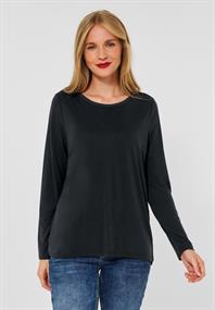 Longshirt in Seidenoptik black