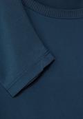 Longshirt in Seidenoptik deep teal blue