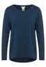 Longshirt in Seidenoptik deep teal blue