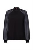 Longsleeve aus Materialmix black