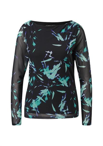 Longsleeve aus Mesh schwarz