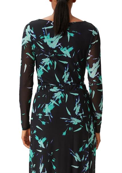 Longsleeve aus Mesh schwarz