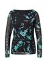 Longsleeve aus Mesh schwarz