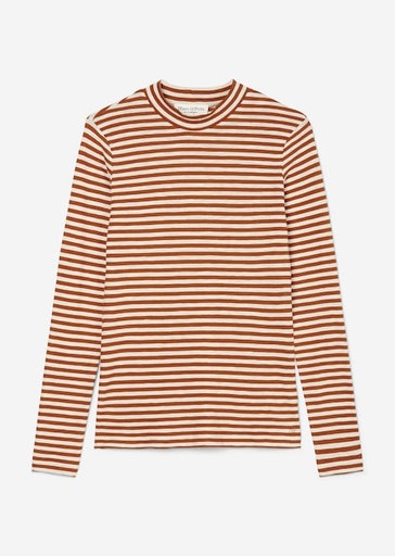 Marc O'Polo Damen Langarmshirt 110219652223 Multi Orange - fashion