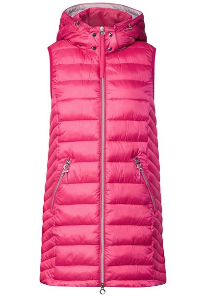 Longweste mit Kapuze joyful pink