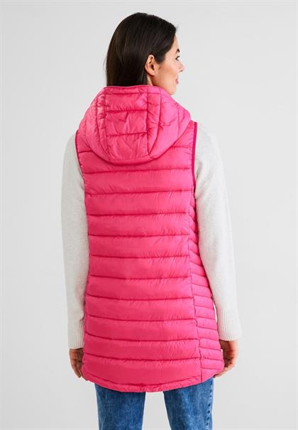 Longweste mit Kapuze joyful pink