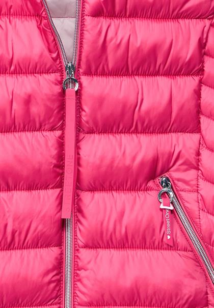 Longweste mit Kapuze joyful pink