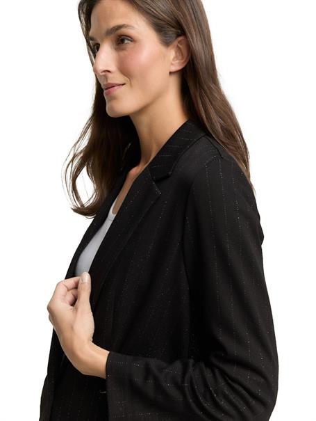 Loose Fit Blazer mit Glitzer-Effekt pinstripe with lurex
