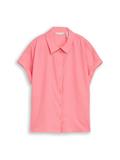 Loose Fit Bluse mit Leinenanteil soft fuchsia pink