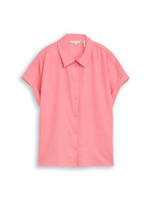 Loose Fit Bluse mit Leinenanteil soft fuchsia pink