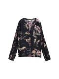Loose Fit Bluse mit Muster big flower design