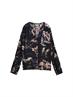 Loose Fit Bluse mit Muster big flower design