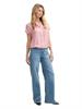 Loose Fit Bluse mit Streifenmuster berry red thin stripe