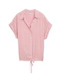 Loose Fit Bluse mit Streifenmuster berry red thin stripe