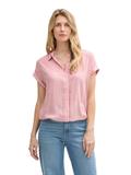 Loose Fit Bluse mit Streifenmuster berry red thin stripe