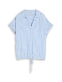 Loose Fit Bluse mit Streifenmuster blue white stripe