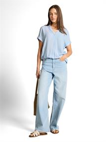 Loose Fit Bluse mit Streifenmuster blue white stripe